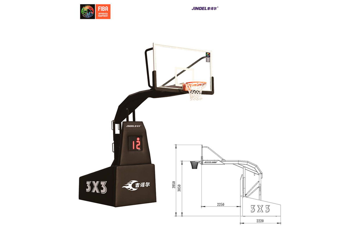 Профессиональная стойка FIBA для баскетбола 3 на 3  