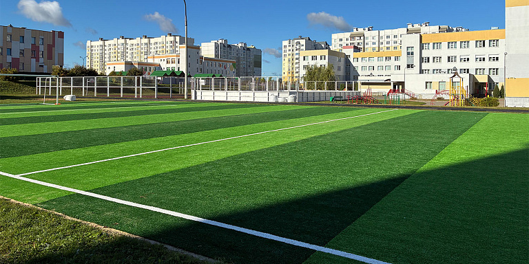 Искусственная трава для футбола. Школа №56 г. Минска